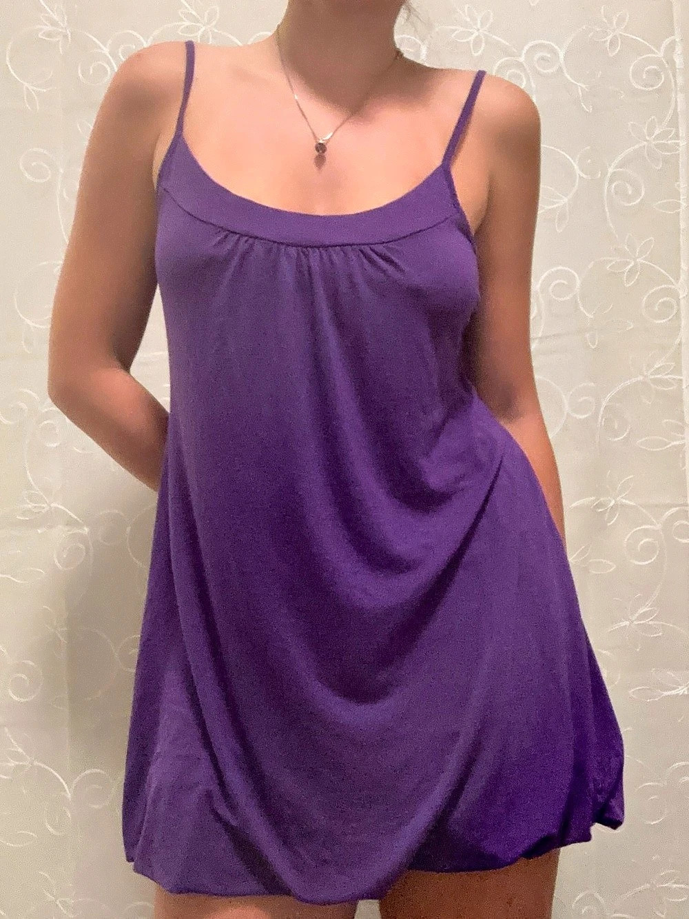 Garage Purple Mini Bubble Dress Size Medium